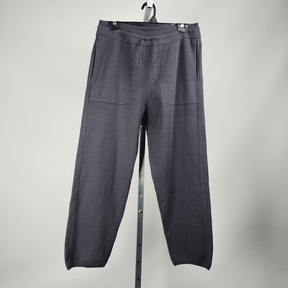 Babaton Grey Knit Cotton Jogger Pants Size L - Picture 1 of 8